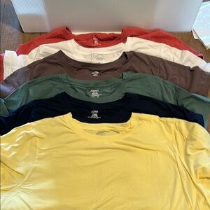 6-Women’s Jockey Basic tee multi color lot 3x